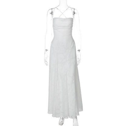 Maxikleid Damen | Bodenlang Abendkleid mit Spitzenbesatz & Gerafftem Oberteil