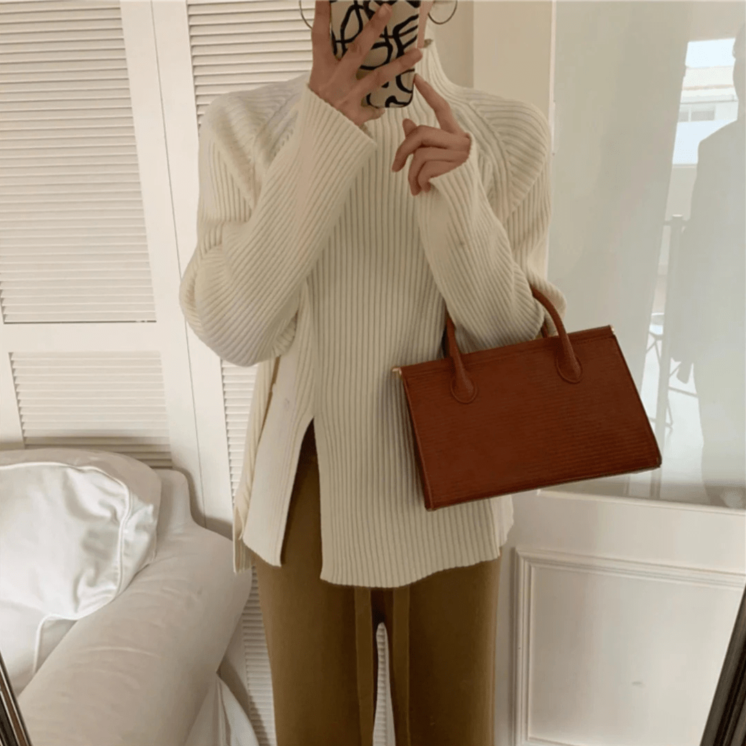 Aella Gerippter Rollkragenpullover 0