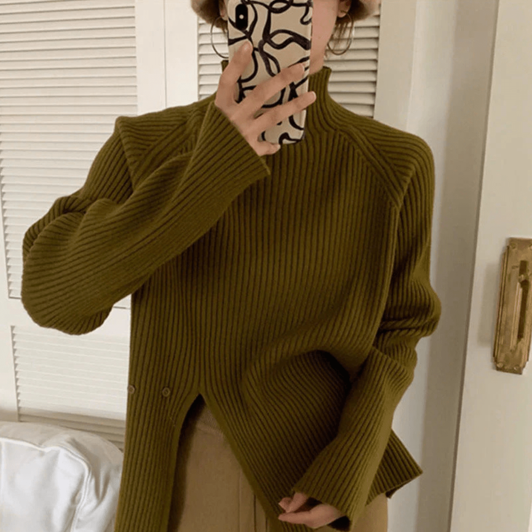 Aella Gerippter Rollkragenpullover 3