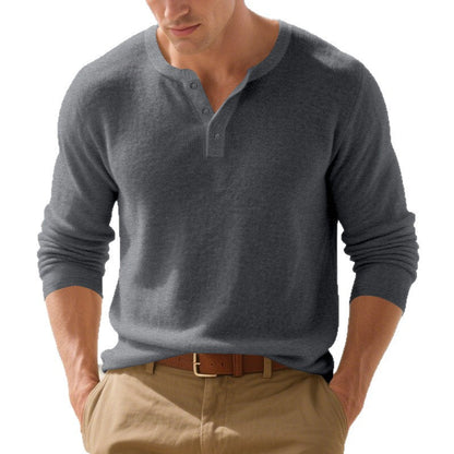 Alaric | Herren Langarm Henley Shirt mit Knopfleiste 7