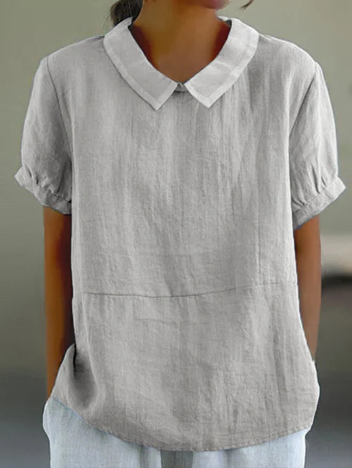Top Damen | Bubikragen & Lockerer Sommerschnitt