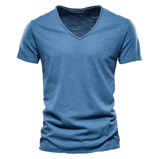 Sommer T-Shirt Herren | V-Ausschnitt & Slim Fit