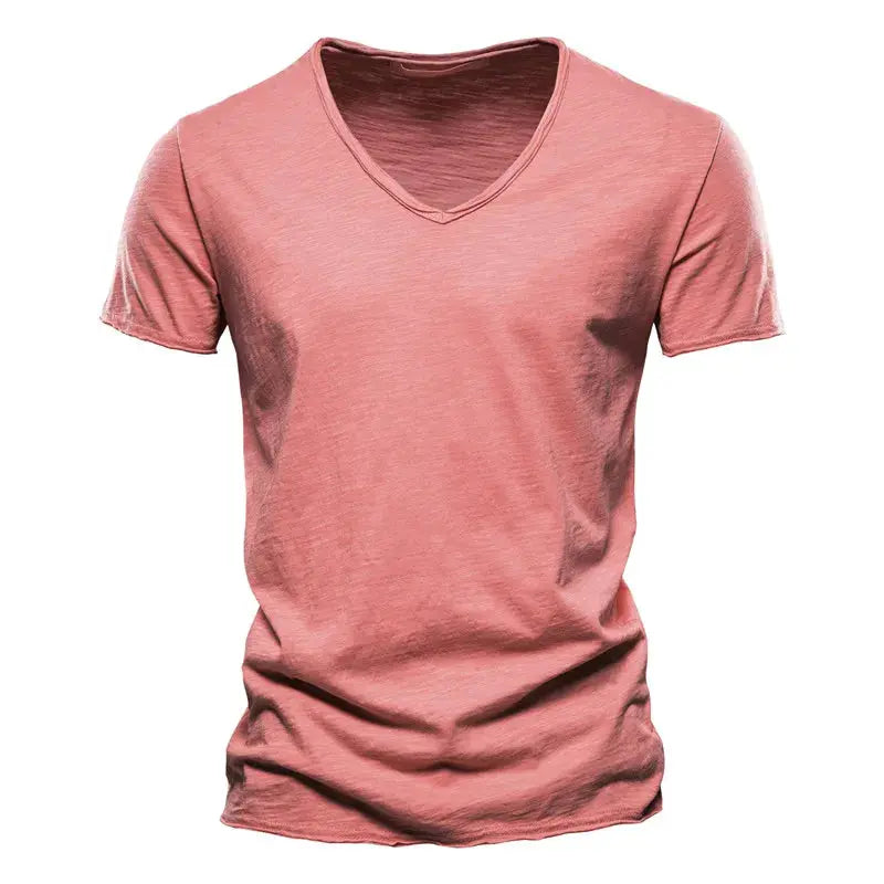 Sommer T-Shirt Herren | V-Ausschnitt & Slim Fit