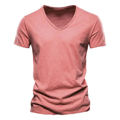 Sommer T-Shirt Herren | V-Ausschnitt & Slim Fit