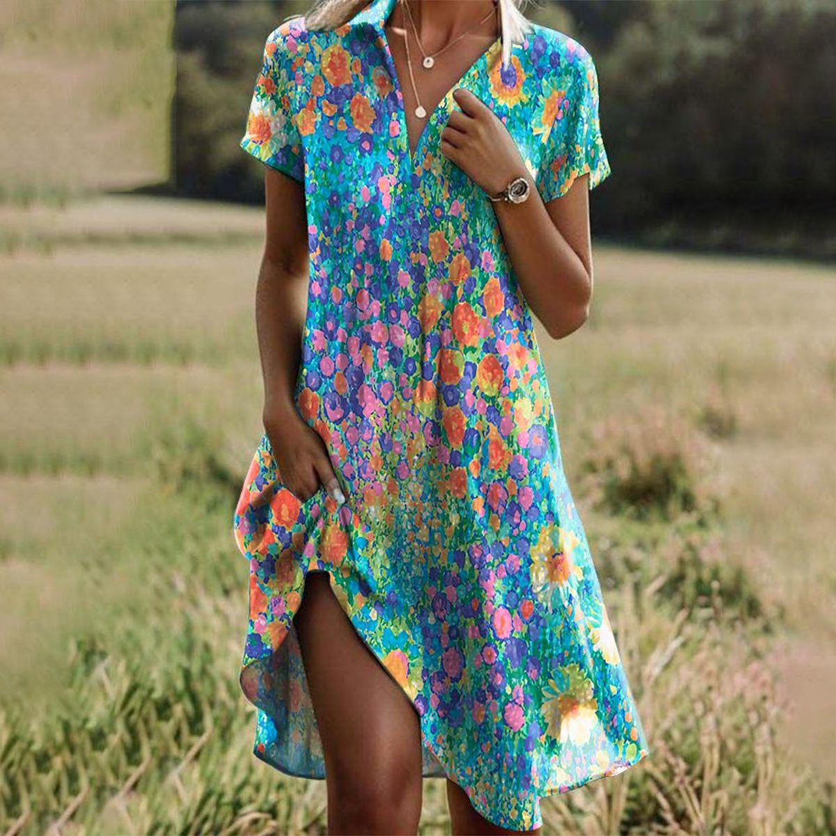 Anke | Damen Boho Chic Sommerkleid 0