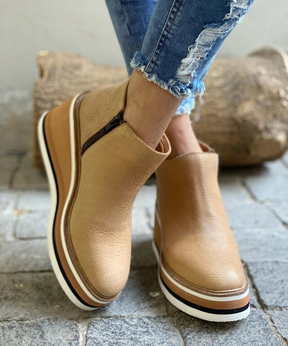 Damen Orthopedic Keilabsatz Ankle Boots mit Arch Support und Plateau für Komfort 4