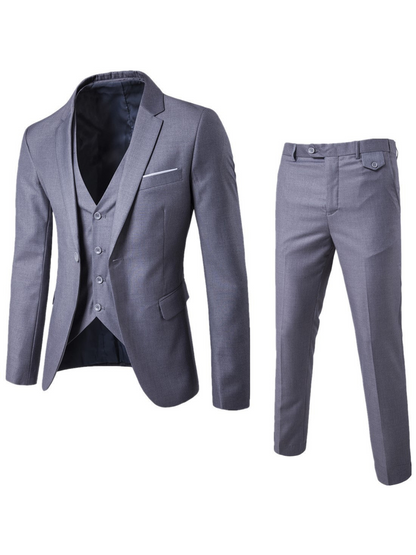 Anzugset für Herren, Tailored Fit, 3-teilig | Formell