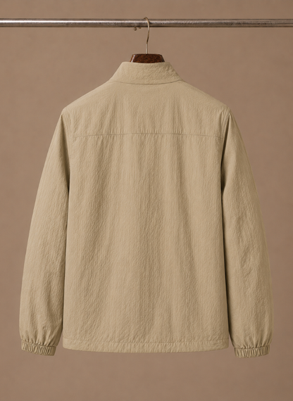 Men's mesh-lined bomber jacket styled for everyday wear