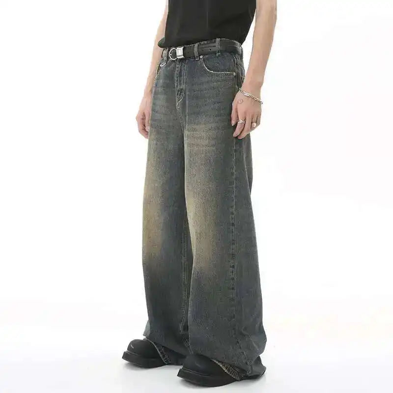 Herren Loose Fit Baggy Jeans | Hohe Taille Retro