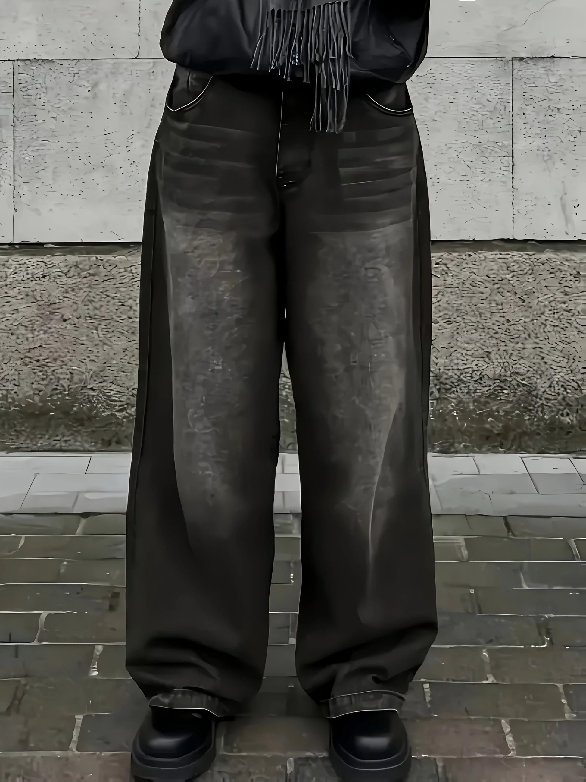 Lange Hosen Baggy-Jeans für Herren | Lockere Passform, Retro-Stil
