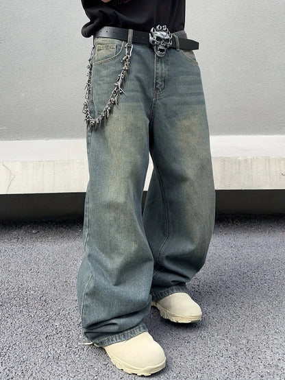 Lange Hosen Baggy-Jeans für Herren | Lockere Passform, Retro-Stil