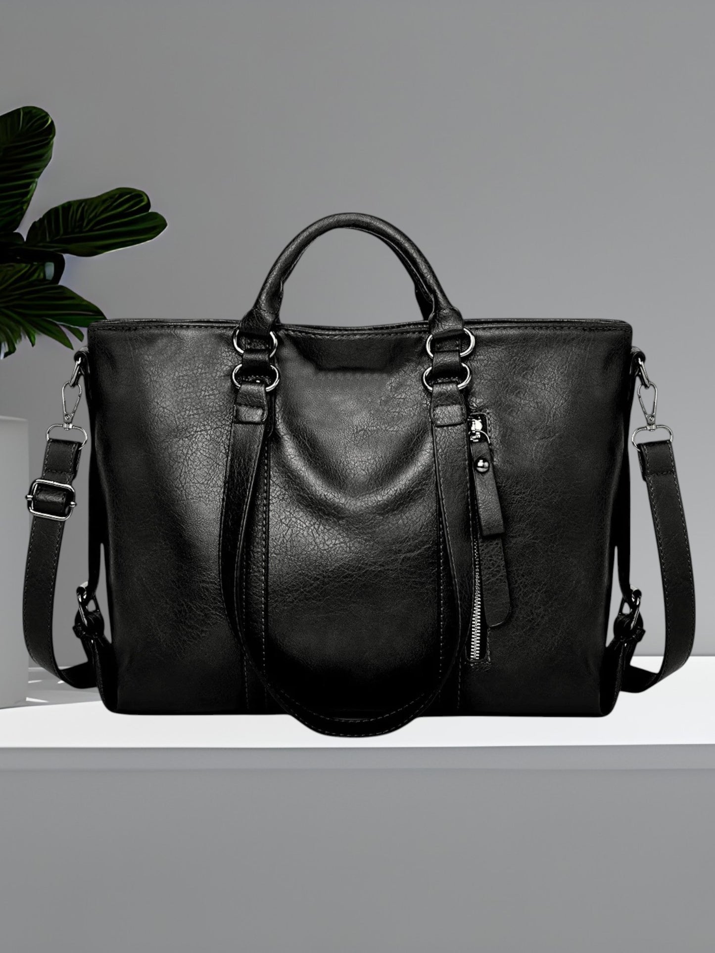 Benja | Große Ledertasche mit geräumigem Innenraum und robusten Griffen