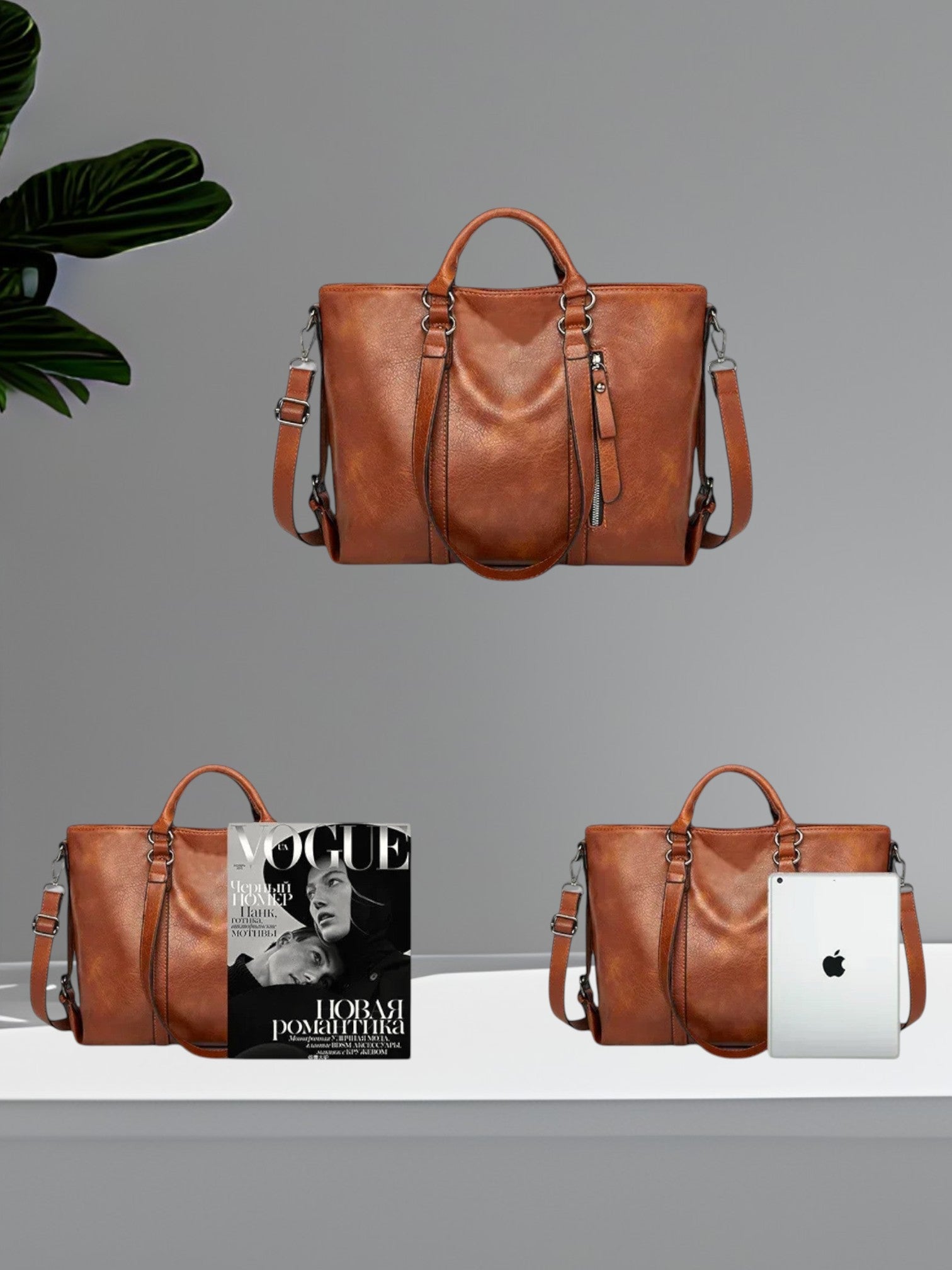 Benja | Große Ledertasche mit geräumigem Innenraum und robusten Griffen