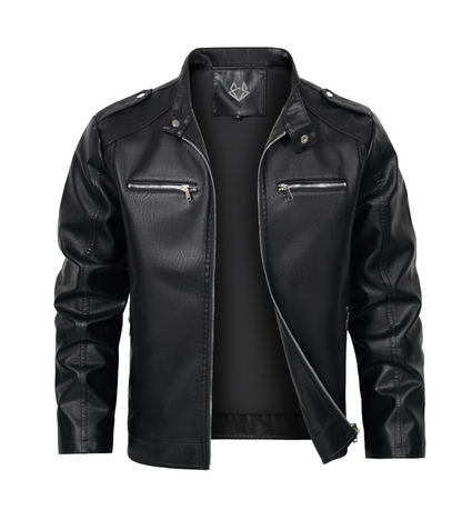 black biker jacket