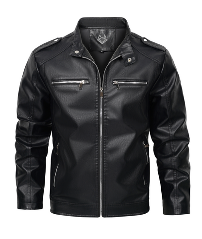 black biker jacket