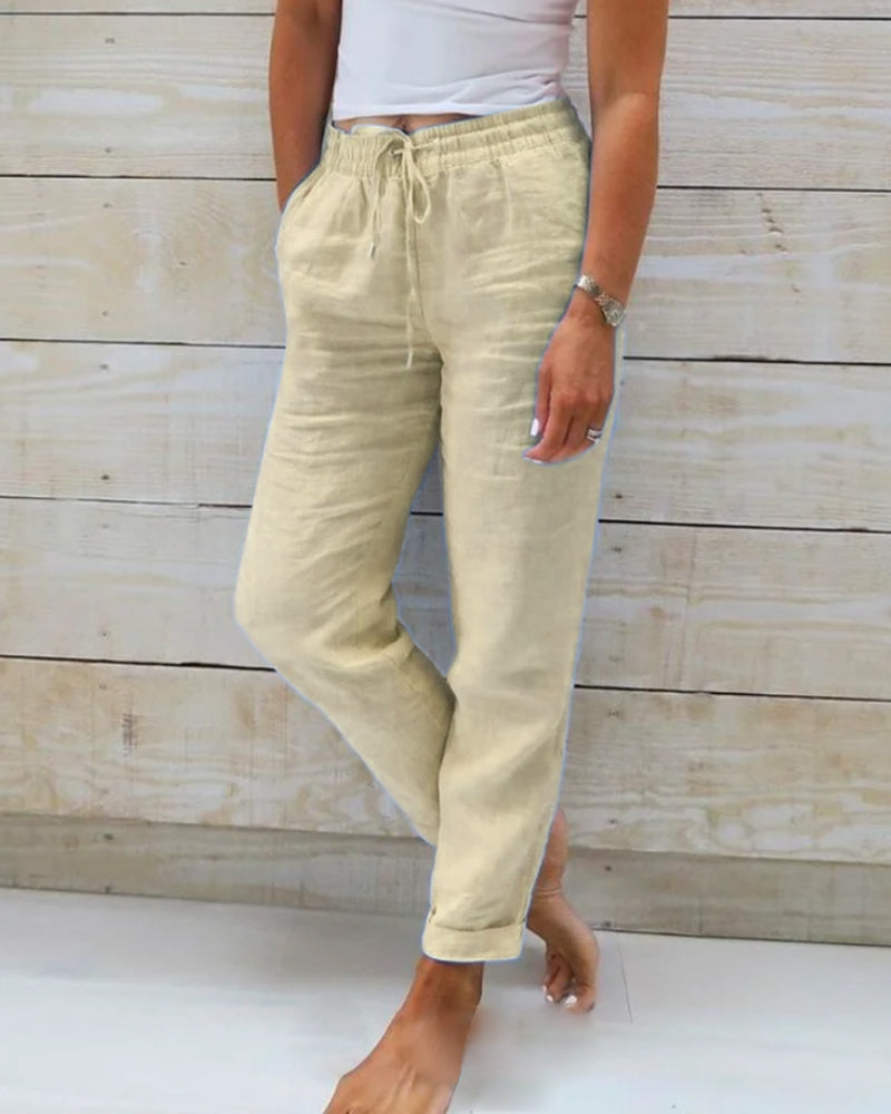 Birgit | Damen Hose mit Kordelzug und Legerer Passform 1