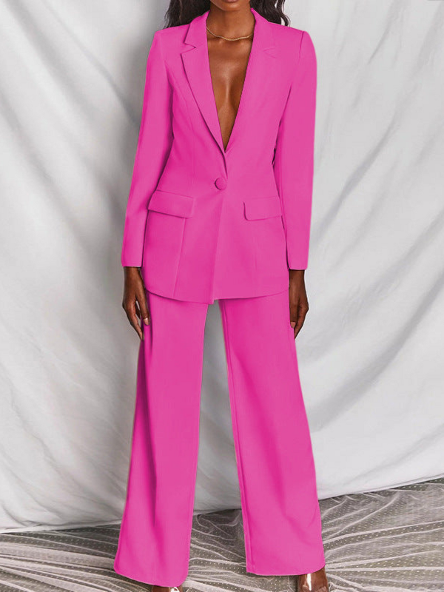 Blazer- und Hosen-Set für Damen | Normale Passform