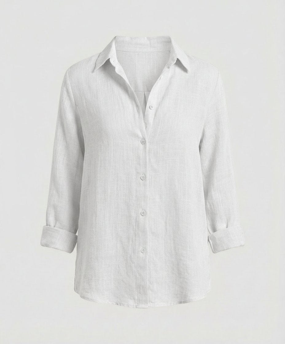 Bluse Damen | Klassischer Kragen & Dreiviertelarm