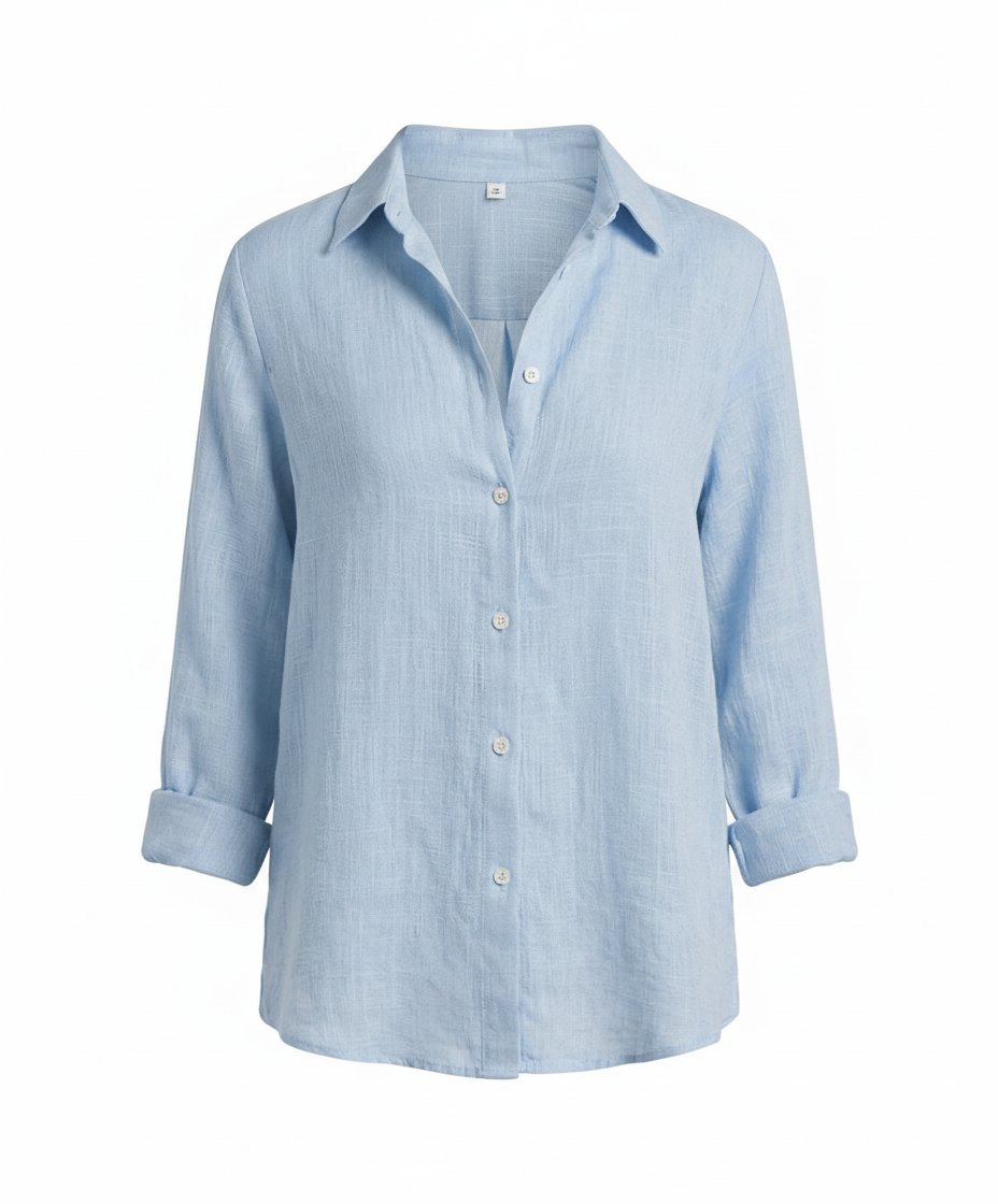 Bluse Damen | Klassischer Kragen & Dreiviertelarm