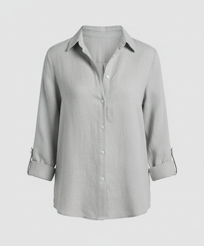 Bluse Damen | Klassischer Kragen & Dreiviertelarm