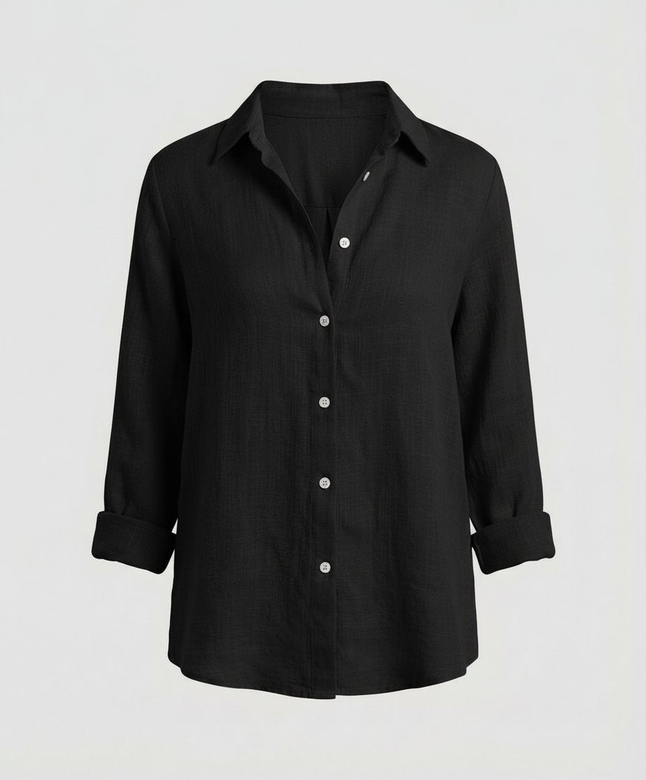 Bluse Damen | Klassischer Kragen & Dreiviertelarm