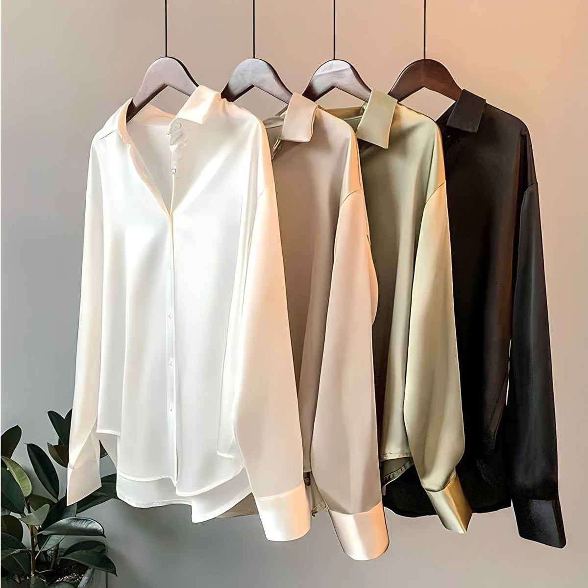 Bluse Damen | Langarm mit Umlegekragen 5