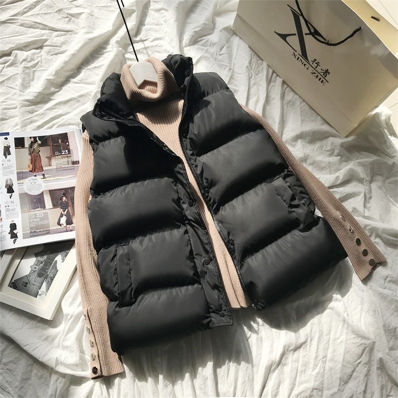 Damen Weste Wasserabweisend Gefüttert Hoher Kragen Tiefe Taschen 1