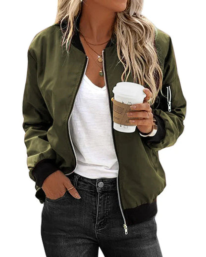 Bomber Jacke Damen | Casual-Look & Reissverschluss