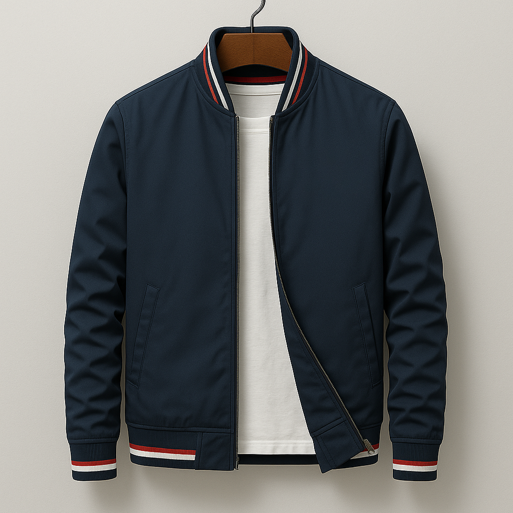 Bomberjacke Herren | College-Style mit Stehkragen