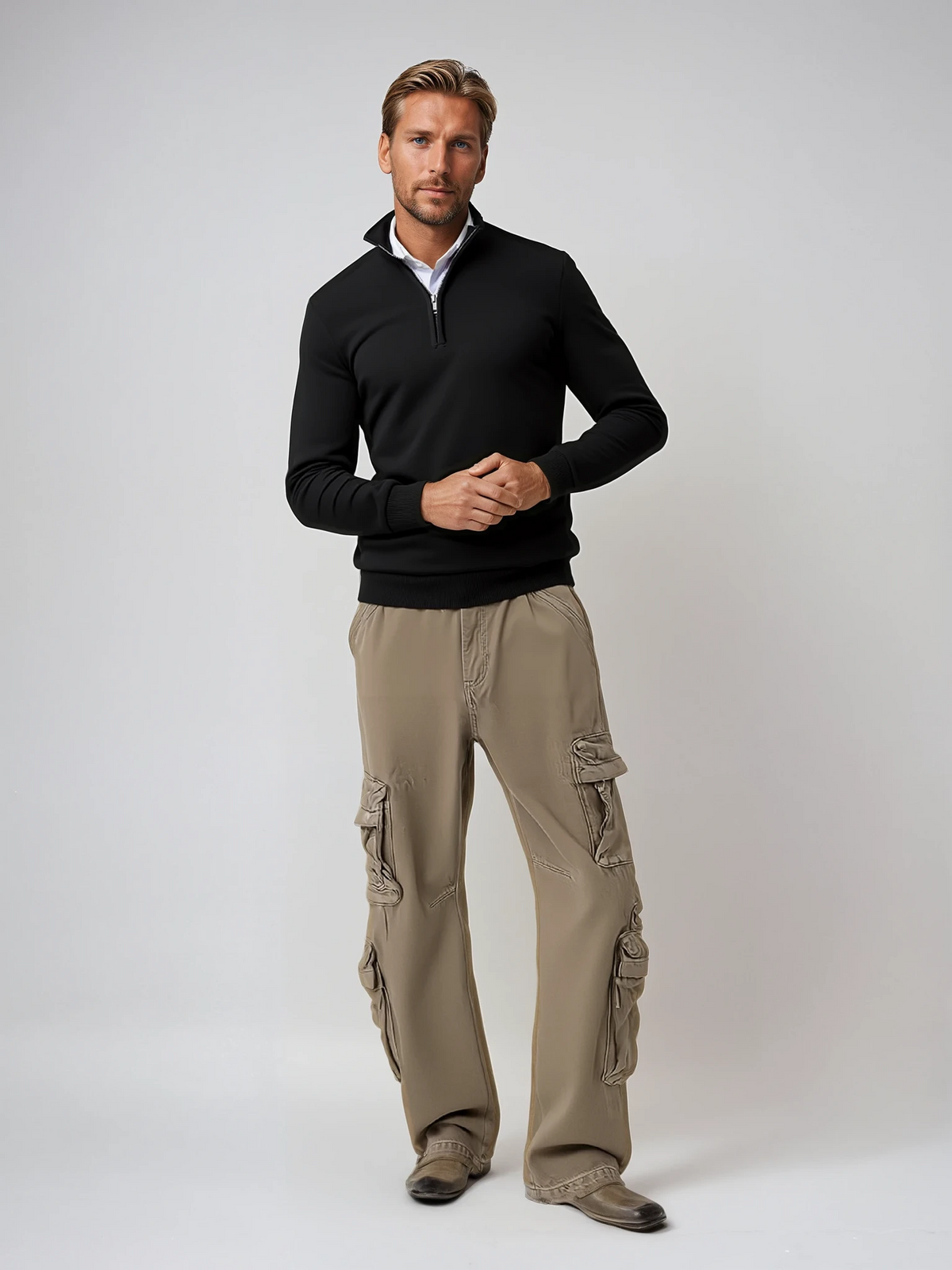 Troyer Pullover Herren | Halbreißverschluss & Schlanker Schnitt 1
