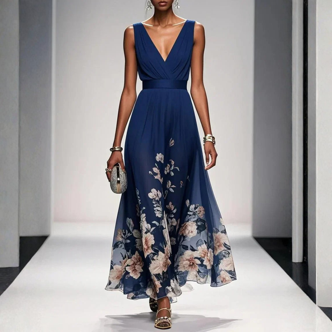 Britta | Damen Florales Maxi Kleid Für Hochzeitsgäste 1
