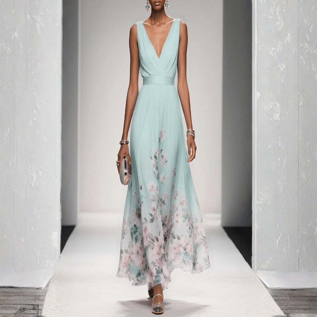 Britta | Damen Florales Maxi Kleid Für Hochzeitsgäste 3