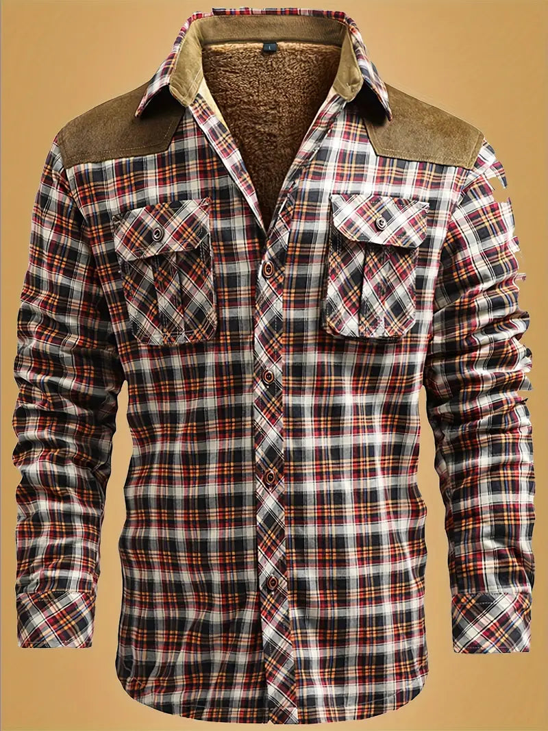Flanelljacke Herren | Karomuster & Warm Gefüttert 3