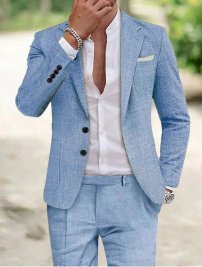 Bruno | Herren Klassischer Zweiknopf-Hochzeitsanzug-Set 1
