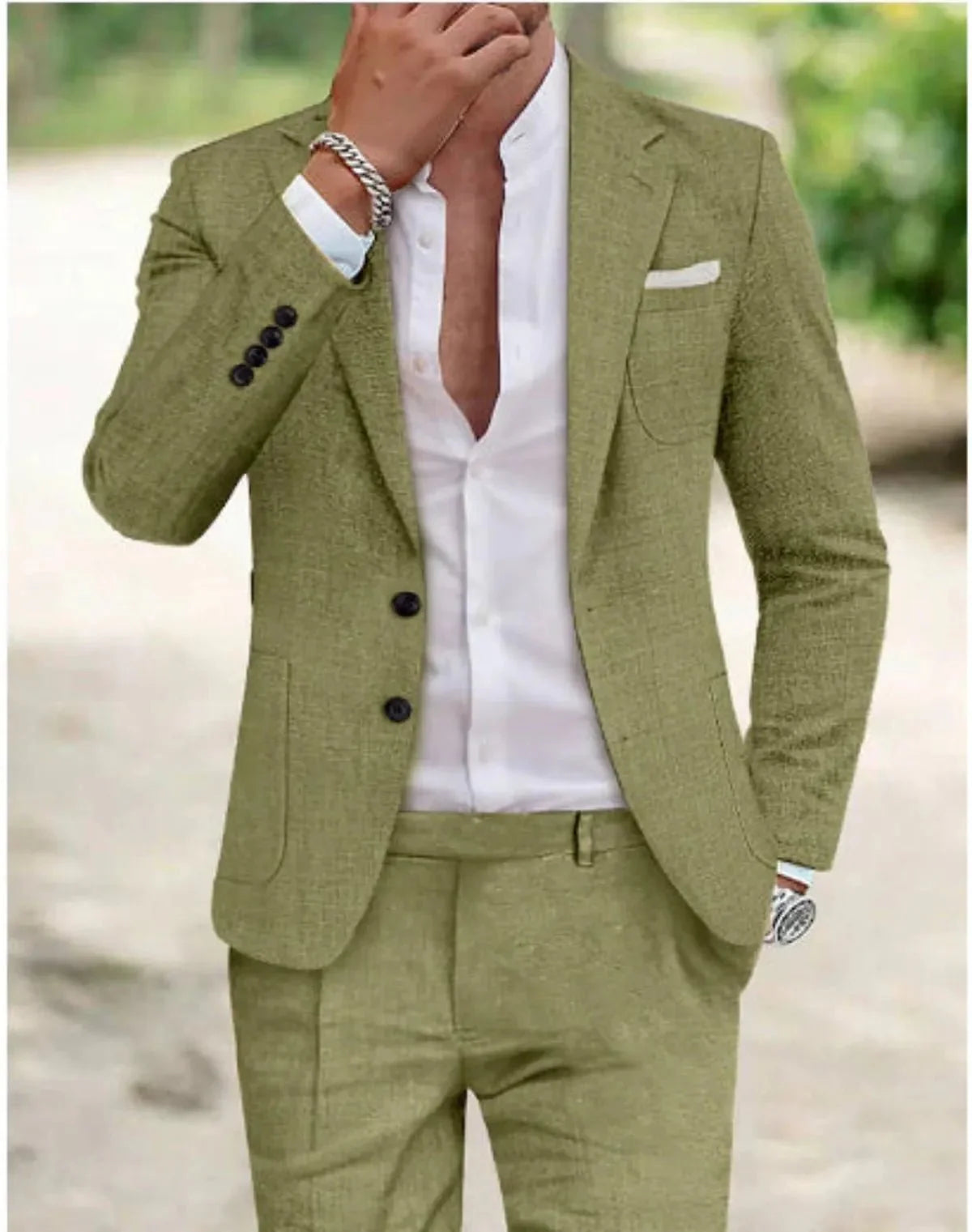 Bruno | Herren Klassischer Zweiknopf-Hochzeitsanzug-Set 3