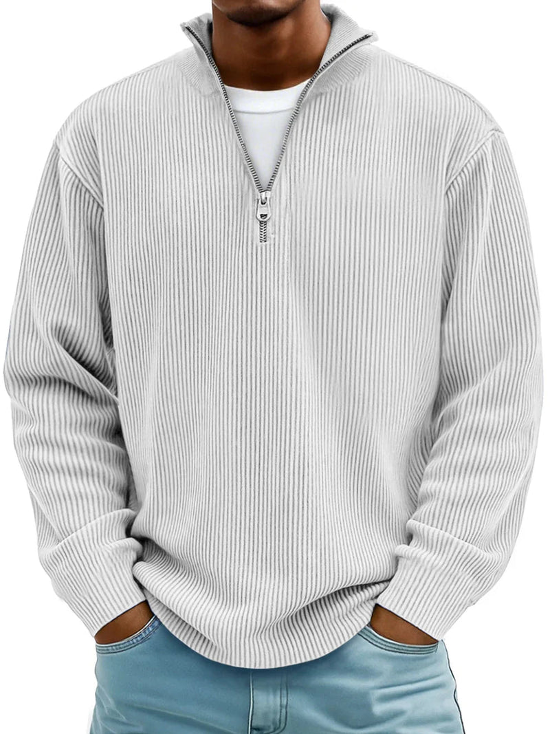 Half-Zip Pullover Damen | Rippstrick & Verstellbarer Kragen 4