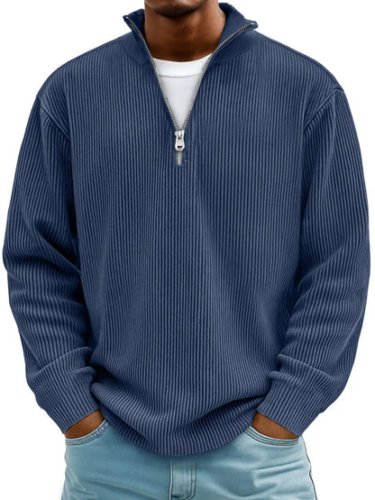 Half-Zip Pullover Damen | Rippstrick & Verstellbarer Kragen 9