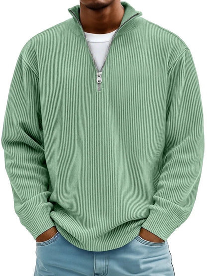 Half-Zip Pullover Damen | Rippstrick & Verstellbarer Kragen 3