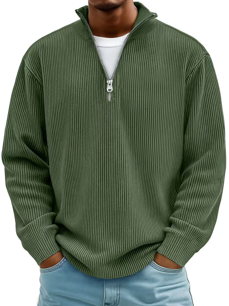 Half-Zip Pullover Damen | Rippstrick & Verstellbarer Kragen 8