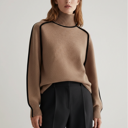 Damen Rollkragenpullover Strickpullover Elastisch Figurbetont 5