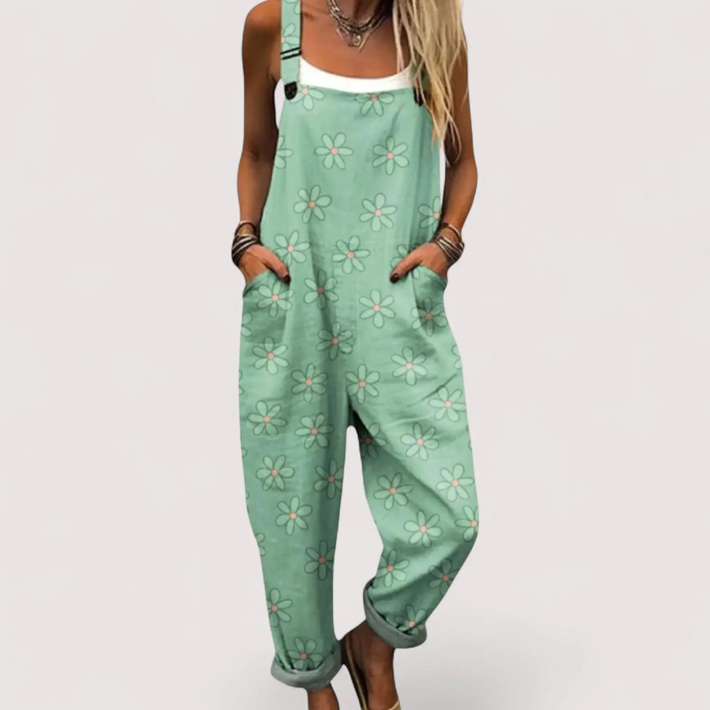 Overall Jumpsuit Damen | Wildblumen-Print & Boho Latzhose
