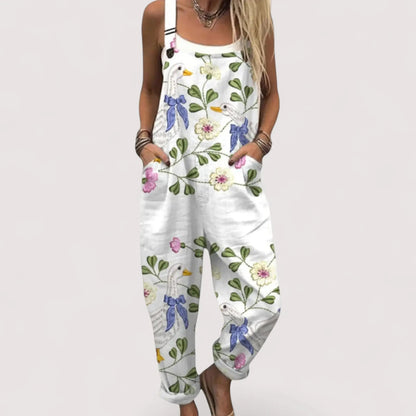 Overall Jumpsuit Damen | Wildblumen-Print & Boho Latzhose