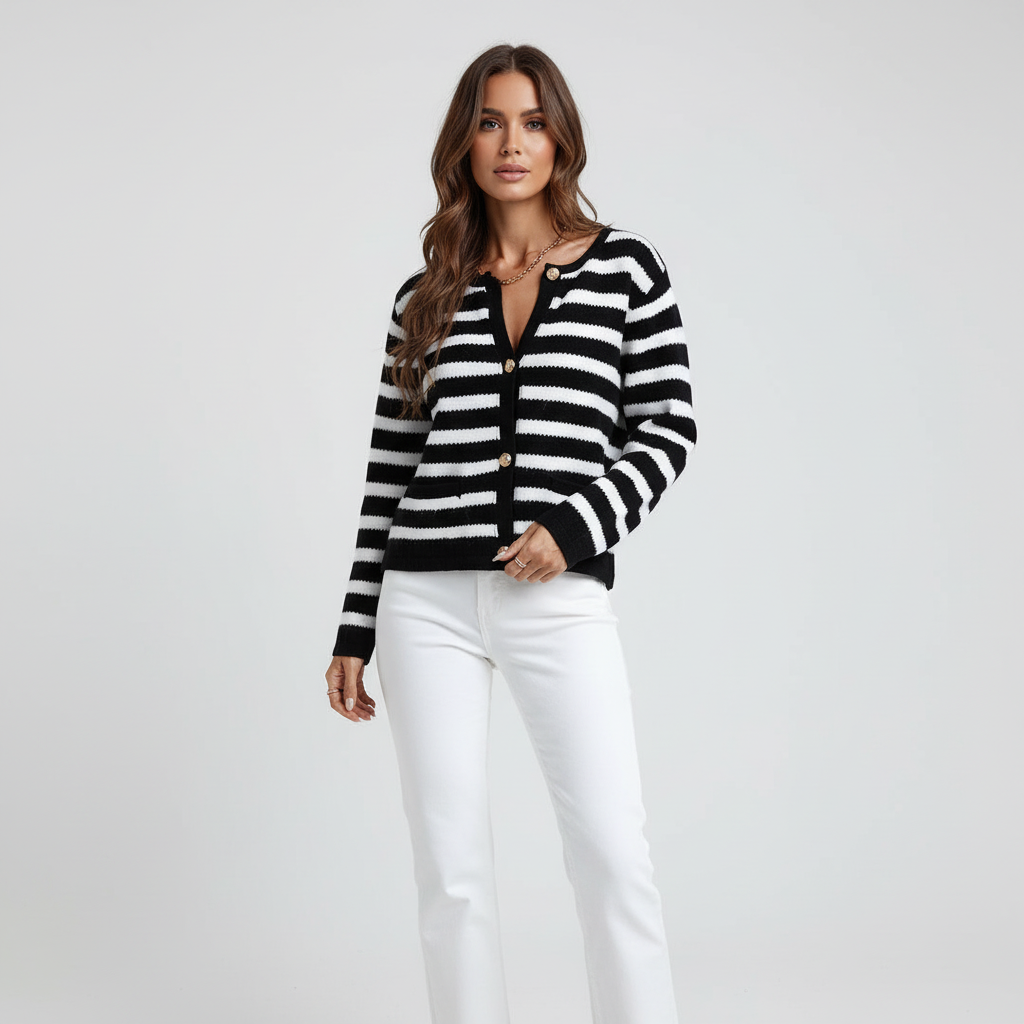 Cardigan Damen | Modisches Streifen-Design