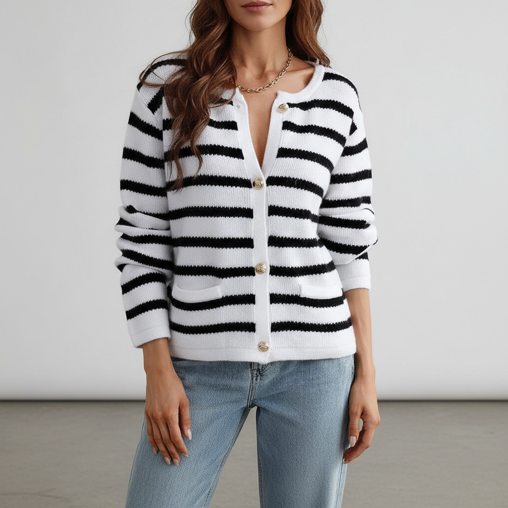 Cardigan Damen | Modisches Streifen-Design