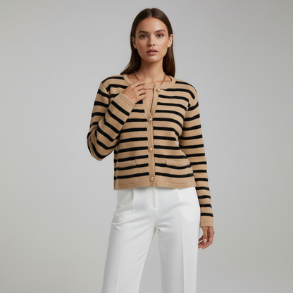 Cardigan Damen | Modisches Streifen-Design