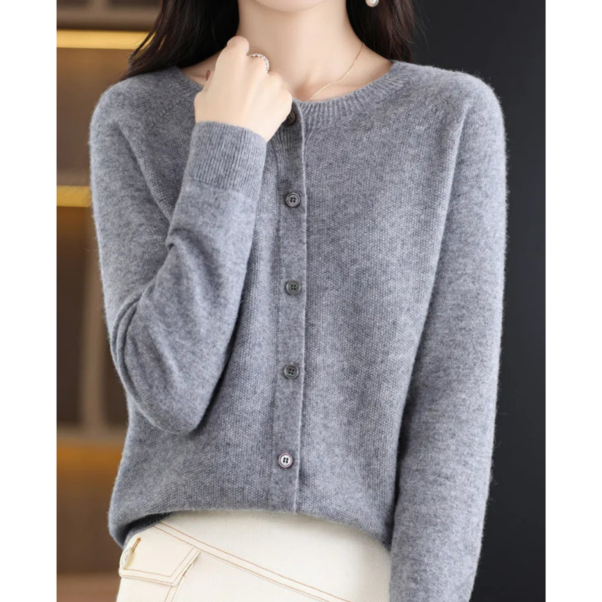 Cardigan Damen | Rundhals & Bequem