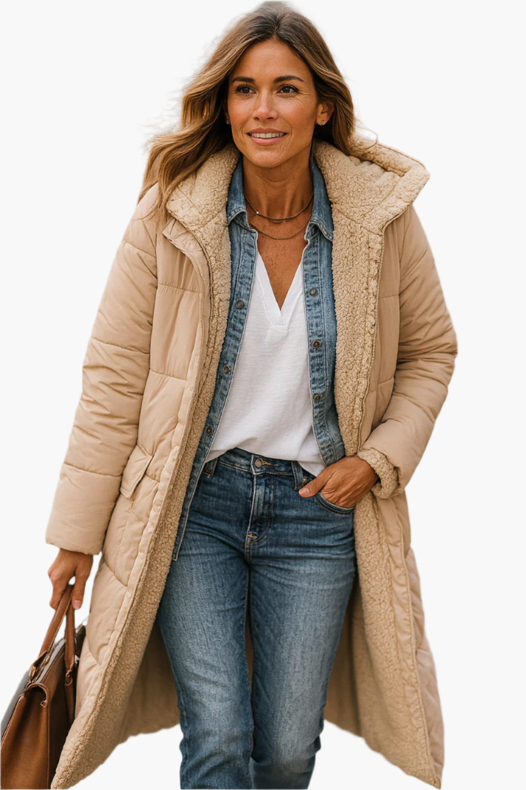 Steppjacke Damen Longline | Kapuze & Extra Warm 4
