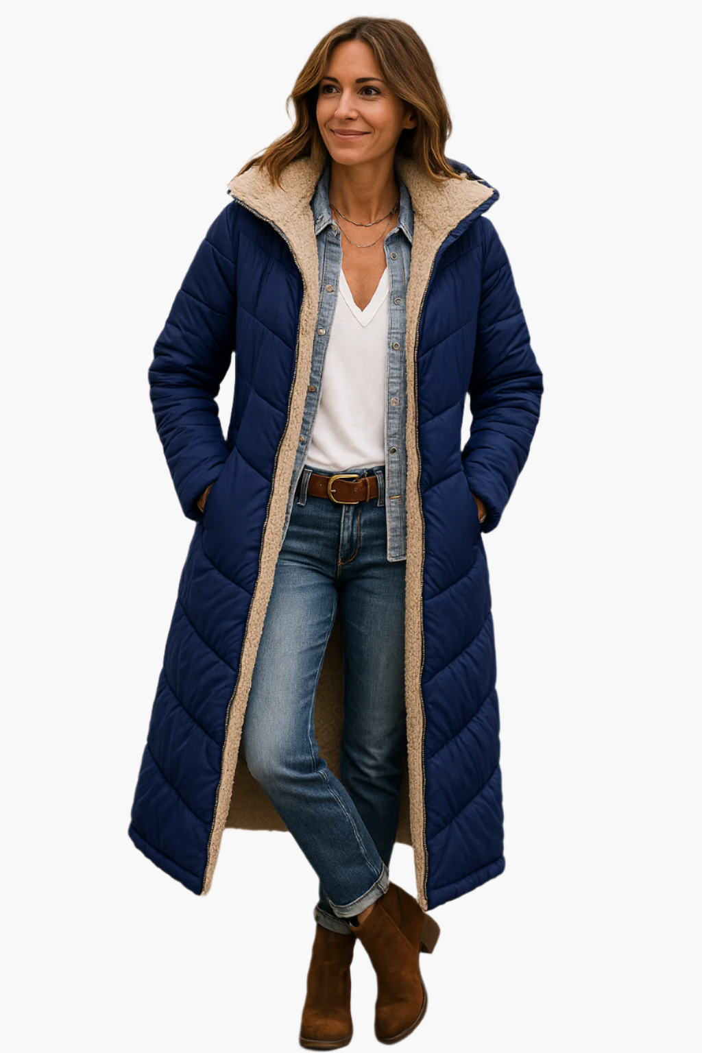 Steppjacke Damen Longline | Kapuze & Extra Warm 2