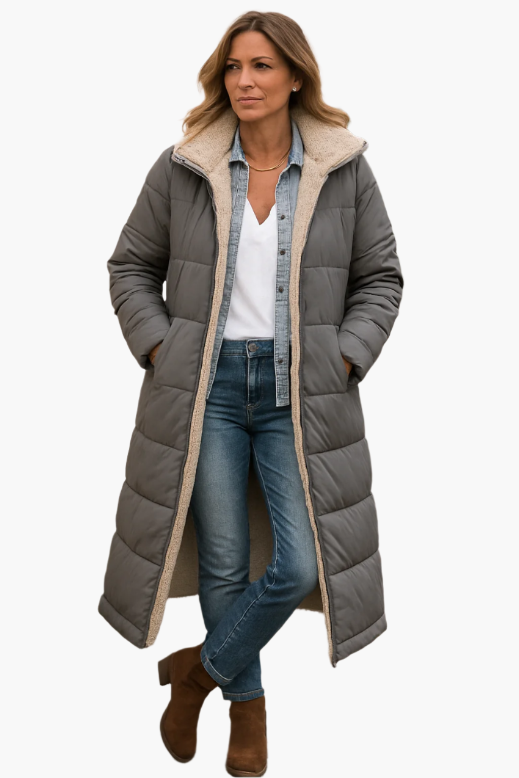 Steppjacke Damen Longline | Kapuze & Extra Warm 3