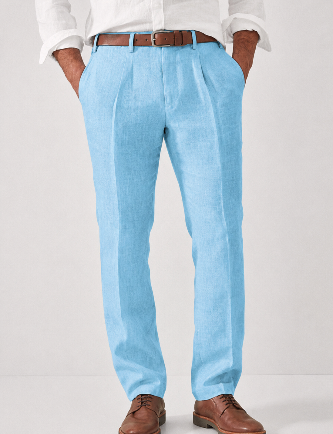 Herren Slim Fit Freizeithose Atmungsaktiv Einschubtaschen 3